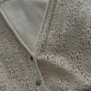 Free People Crocheted Duster in medium crème color